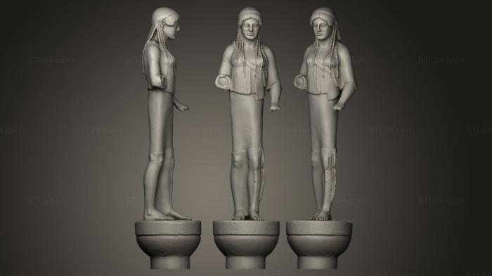Статуи античные и исторические (Коре Евтидикос, STKA_0354) 3D модель для ЧПУ станка
